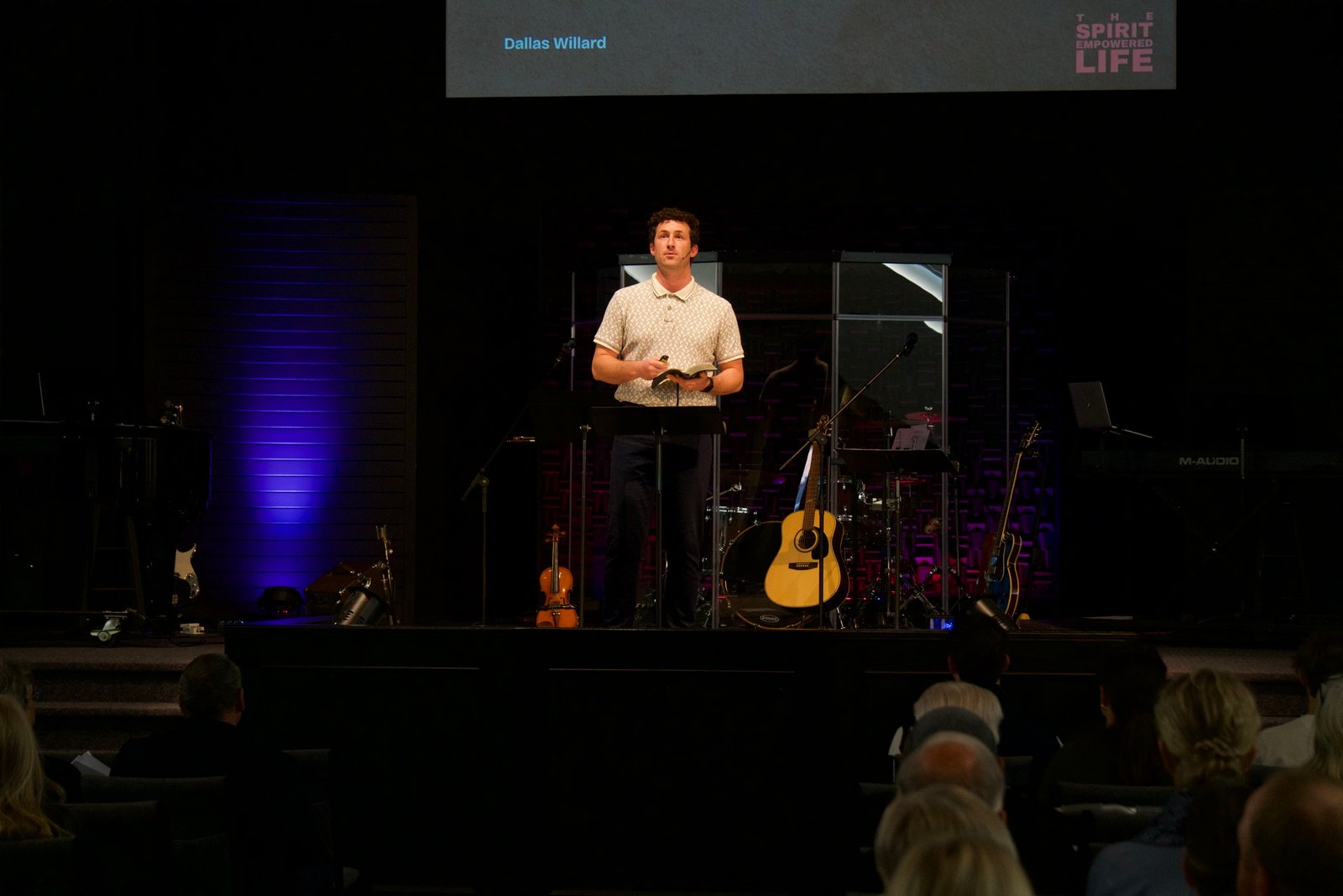 Pastor Nolan preaching on Mission Sunday